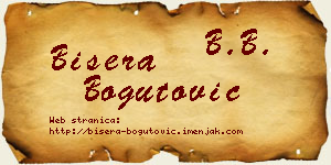 Bisera Bogutović vizit kartica